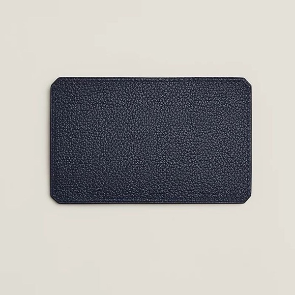 NWB Hermes City 3CC Color Block card holder Noir/Bleu suit/Bleu Zellige Rare! - Picture 11 of 12